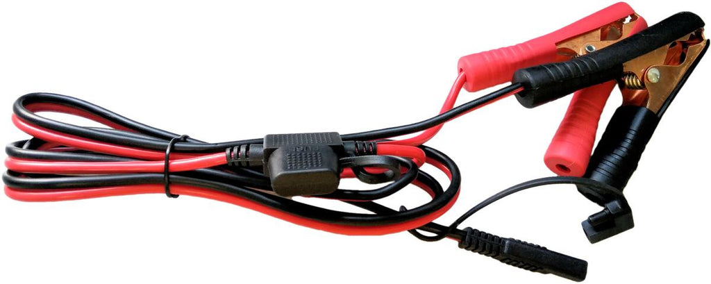 Detalj av Batterikabel for solarvesker med polklemmer, SAE-plugg og sikring 1,5m