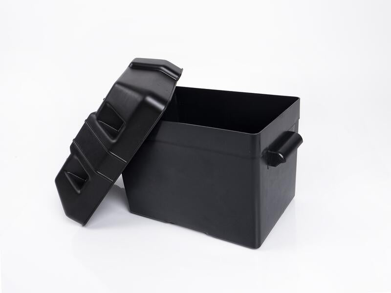 Batterikasse 27x19x20cm med stropp, syrebestandig - Carbest bakside