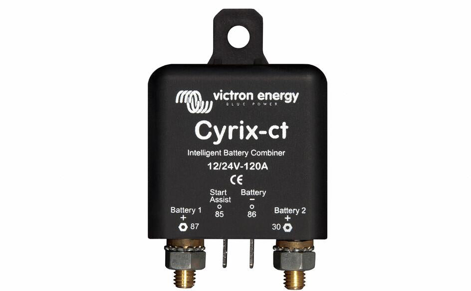 Batterikobler Cyrix-ct 12V/24V 120A skillerele IP54 forfra