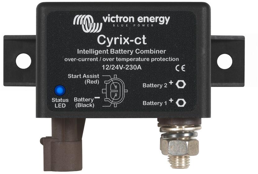 Batterikobler Cyrix-ct 12V 24V 230A skillerele med LED forfra