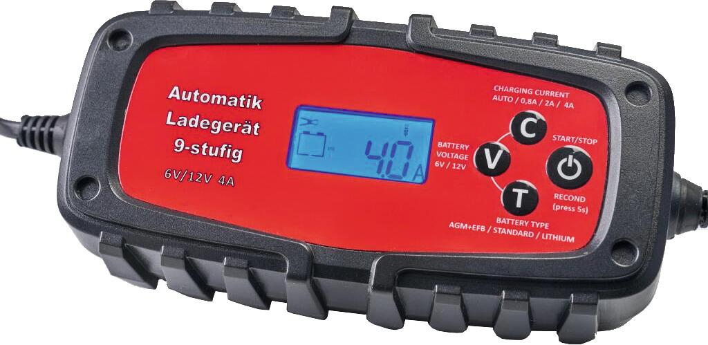 Batterilader 6/12V 4A 9-trinns for bil og motorsykkel - IWH bakside