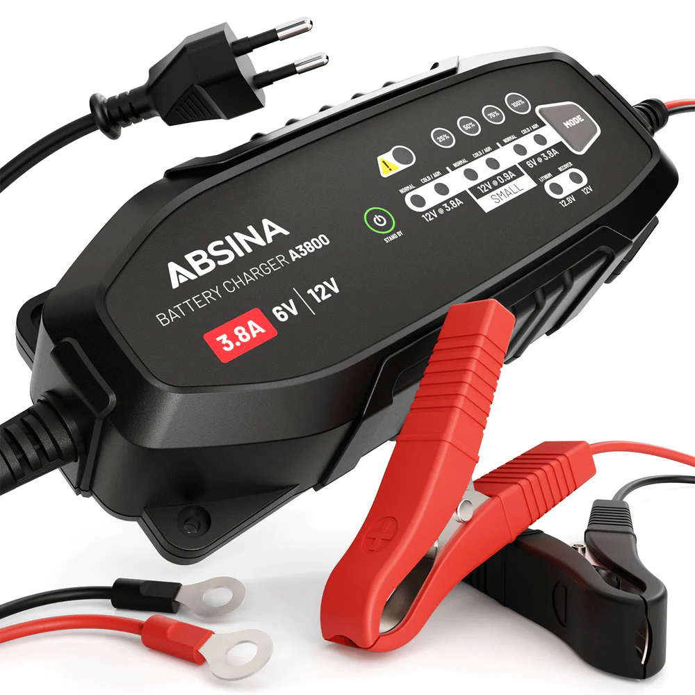 Batterilader A3800 8-trinns 6V/12V 3,8A 120Ah front