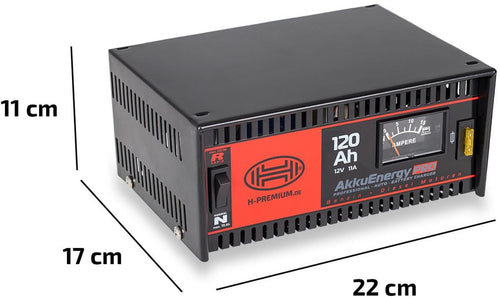 Batterilader AkkuEnergy PRO 11A 12V 18-120Ah - Heyner bakside