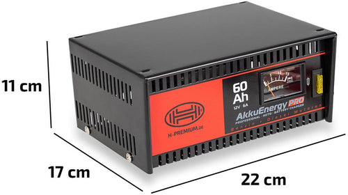 Batterilader AkkuEnergy PRO 6A 12V bakside