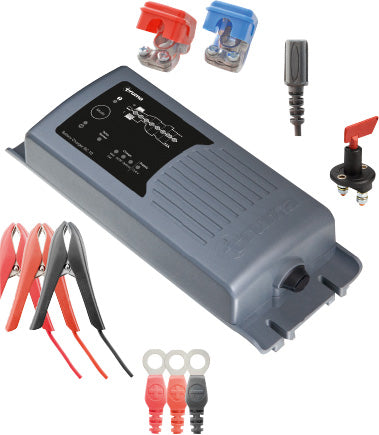Batterilader BC10 12 V 10 A for bly-syre-batterier fra front