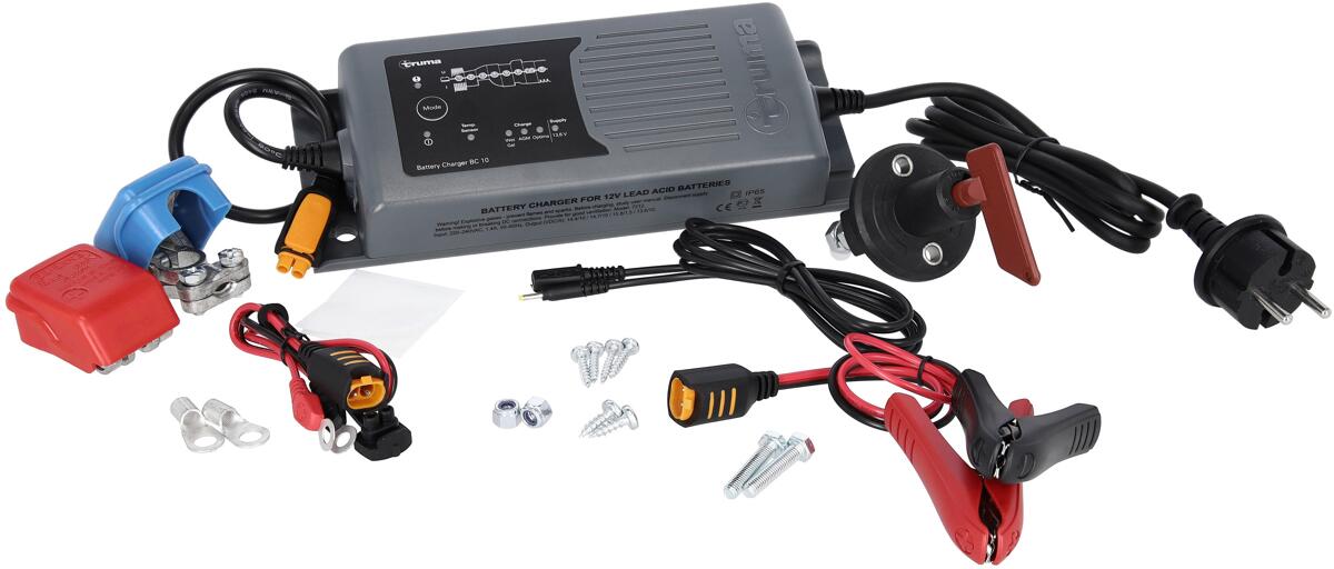 Batterilader BC10 12V DC grå forfra