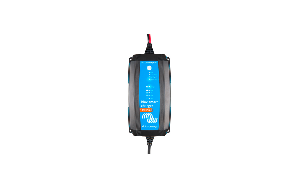 Batterilader Blue Smart IP65 12 V 15 A med Bluetooth bakside