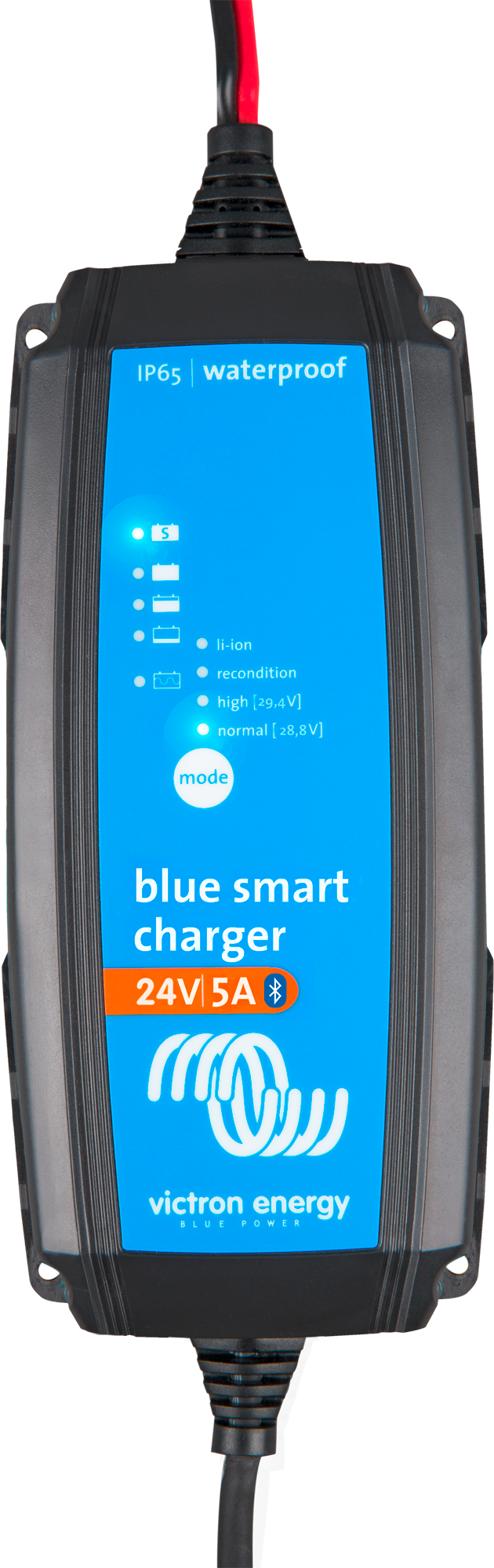 Batterilader Blue Smart IP65 24 V 5 A med Bluetooth forfra