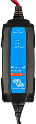 Batterilader Blue Smart IP65 6V/12V 1,1A med Bluetooth forfra