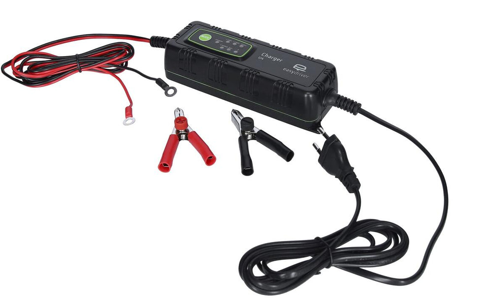 Batterilader Charger U4 0,8/4A for 12V batterier IP65 forfra