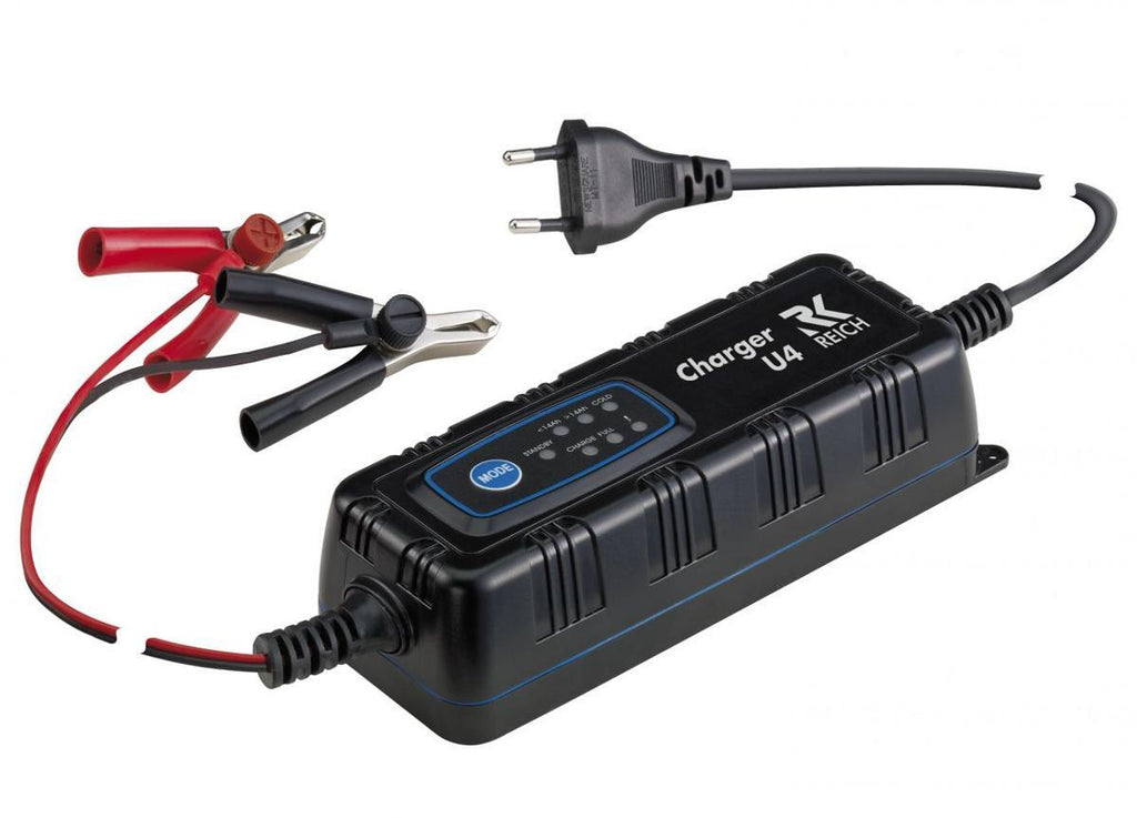 Detaljbilde av Batterilader Charger U4 0,8/4A for 12V batterier IP65