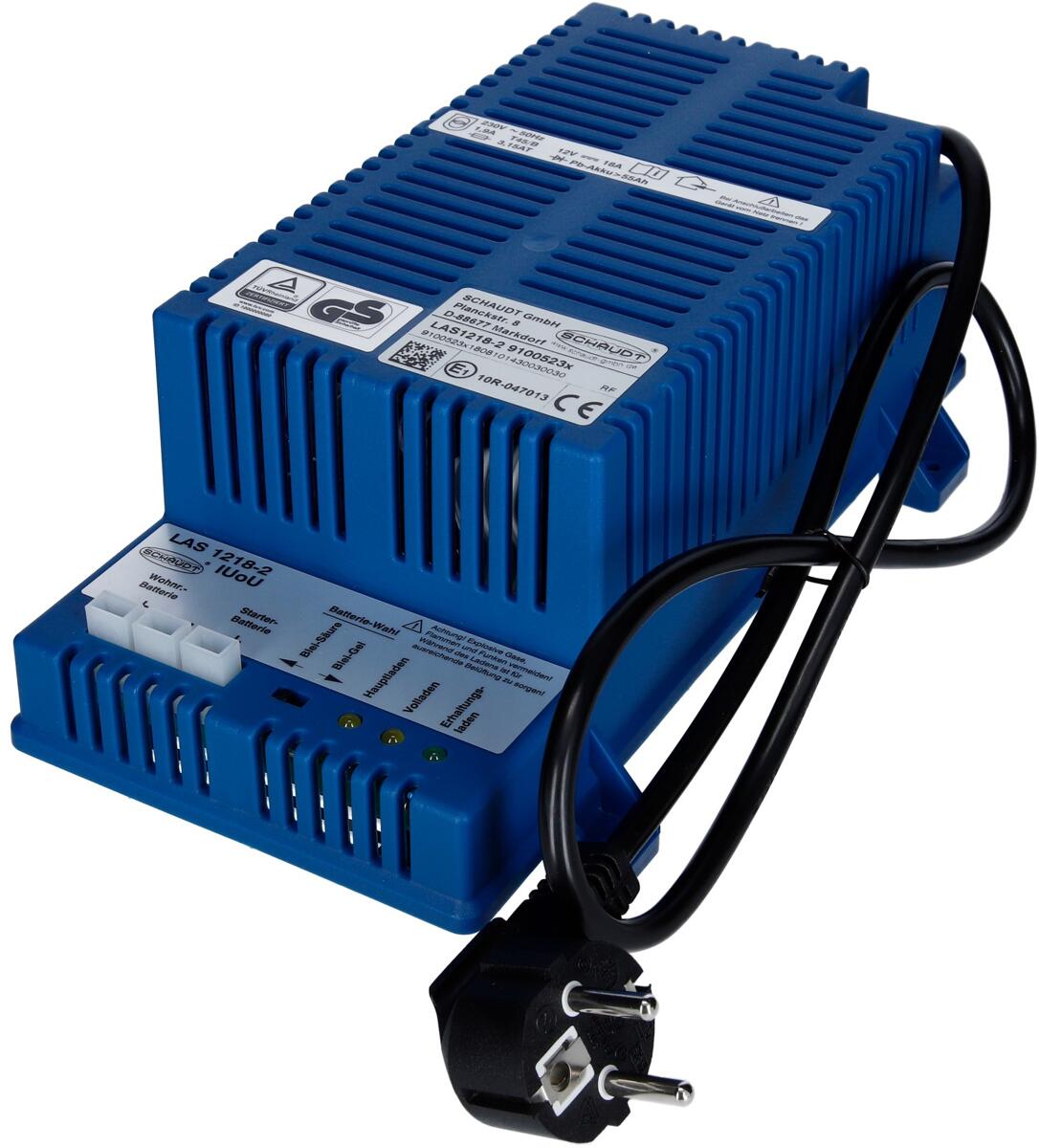 Batterilader LAS 1218-2 18A/12V for bobil front