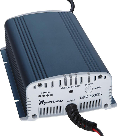 Batterilader LBC 512-10S forfra med Xenteq-logo