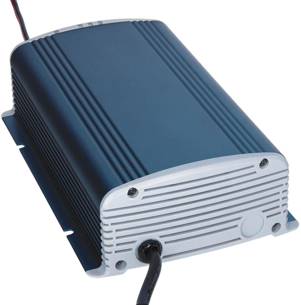 Batterilader LBC 512-10S bakside med tilkoblinger