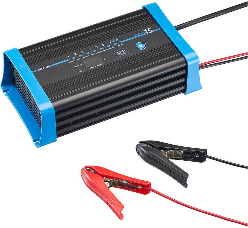 Batterilader Multiload LFP for LiFePO4-batterier med tilkoblinger