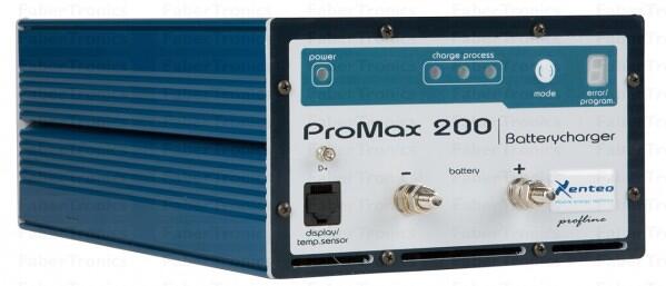 Batterilader ProMax 200 12V 230V multifunksjonell bakside