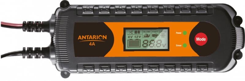 Batterilader smart 4A for batterier opptil 120 Ah 6V/12V fra Antarion front