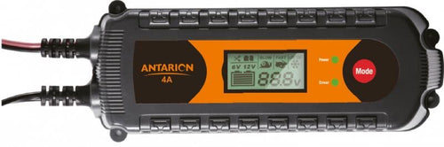 Batterilader smart 4A for batterier opptil 120 Ah 6V/12V fra Antarion front