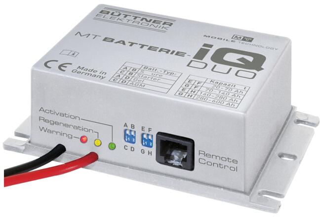 Batteriopptimer MT-IQ Duo 12V for bobil bakside