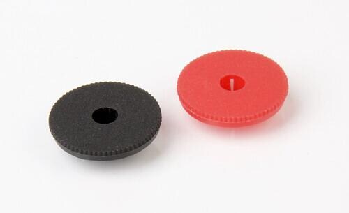 Batteripoldeksler flat-rund Ø 23 mm for M8 poler fra Carbest forfra