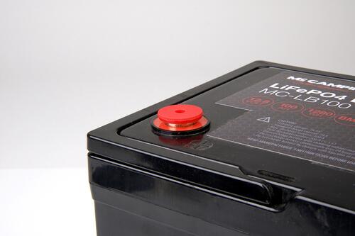 Detaljbilde av Batteripoldeksler flat-rund Ø 23 mm for M8 poler Carbest
