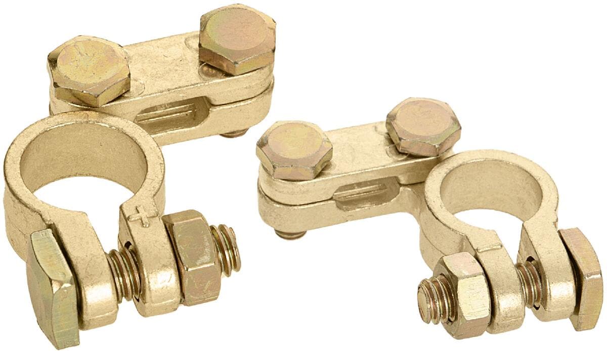 Batteripolklemme for 6V+12V batterier, kabel opptil 8 mm fra Alca forfra