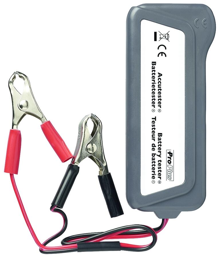 Batteritester 12V med 6 LED-er, 60 g - Pro Plus bakside