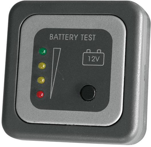 Batteritester LED påvegg skifergrå PRESTO-kompatibel - CBE Electronics foran