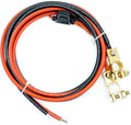 Batteritilkoblingskabel 10mm² med 40A sikring for laderegulator forfra