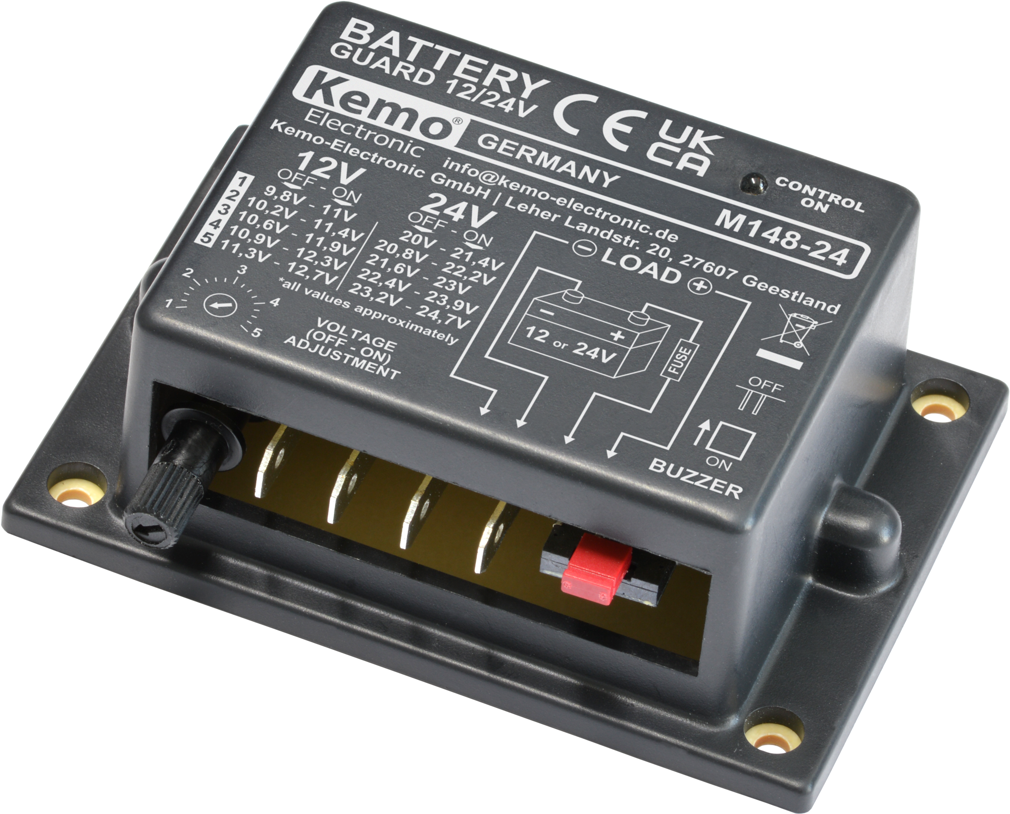Batterivakt M148-24 12/24V beskyttelse mot dyputlading for camping
