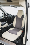 Beinstøtte for bobilsete Ford Transit fra 2015, beige forfra