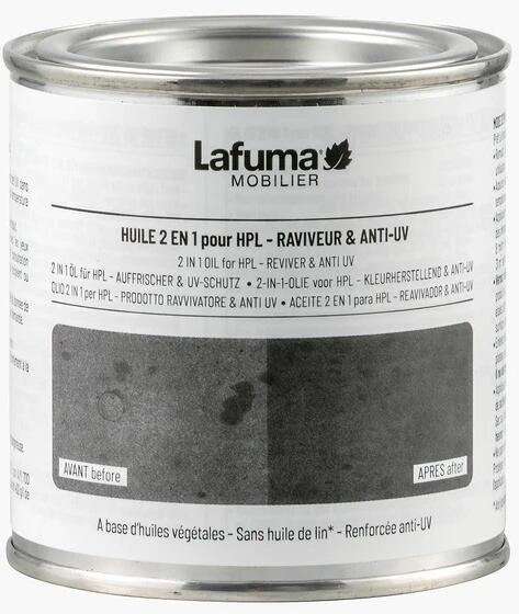 Beskyttelses- og forseglingsolje 2in1 for HPL-bordplater 250 ml fra Lafuma Mobilier