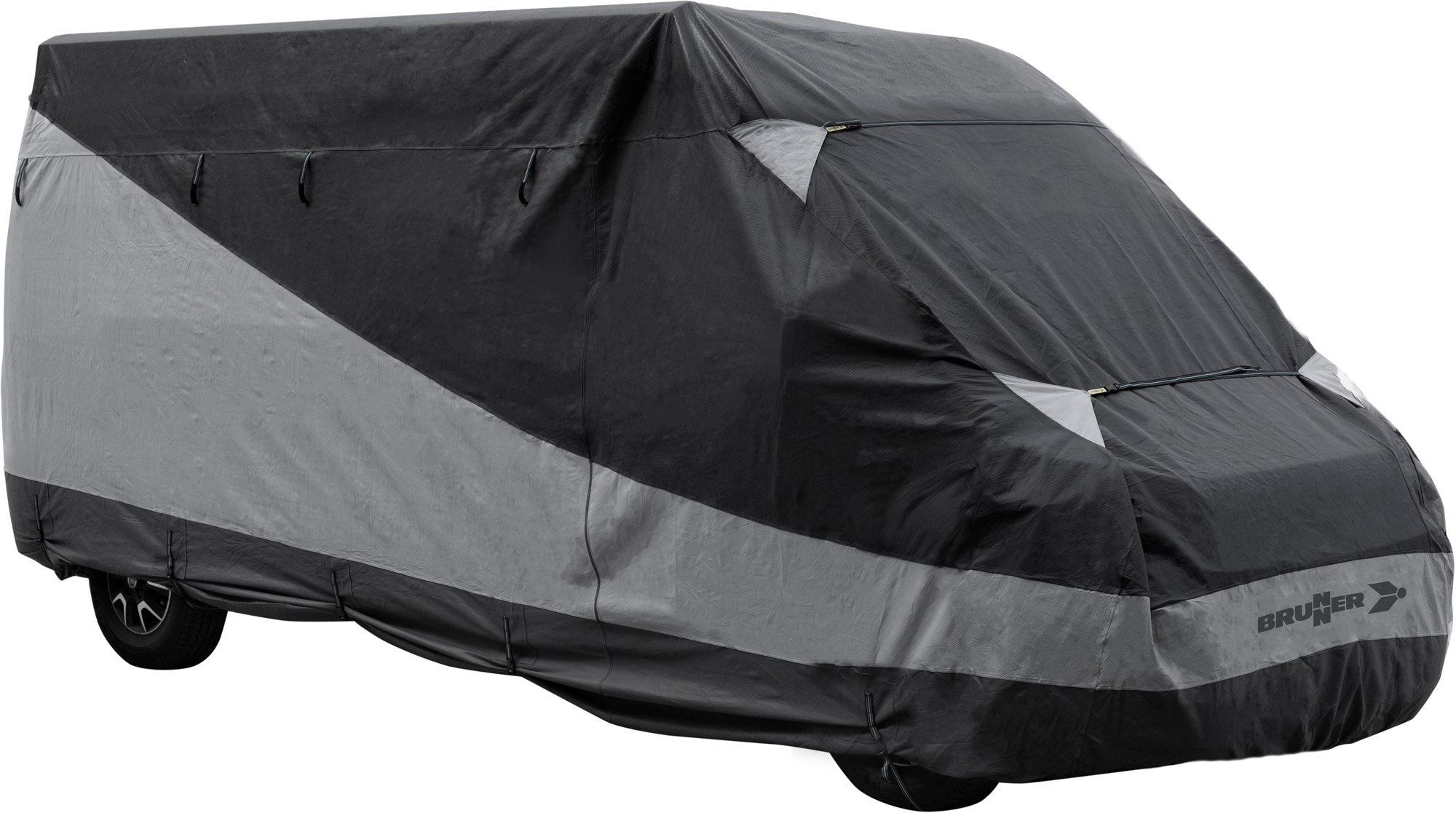 Beskyttelsestrekk 4-lags UV-bestandig 575x210x230 cm grå - Brunner forfra
