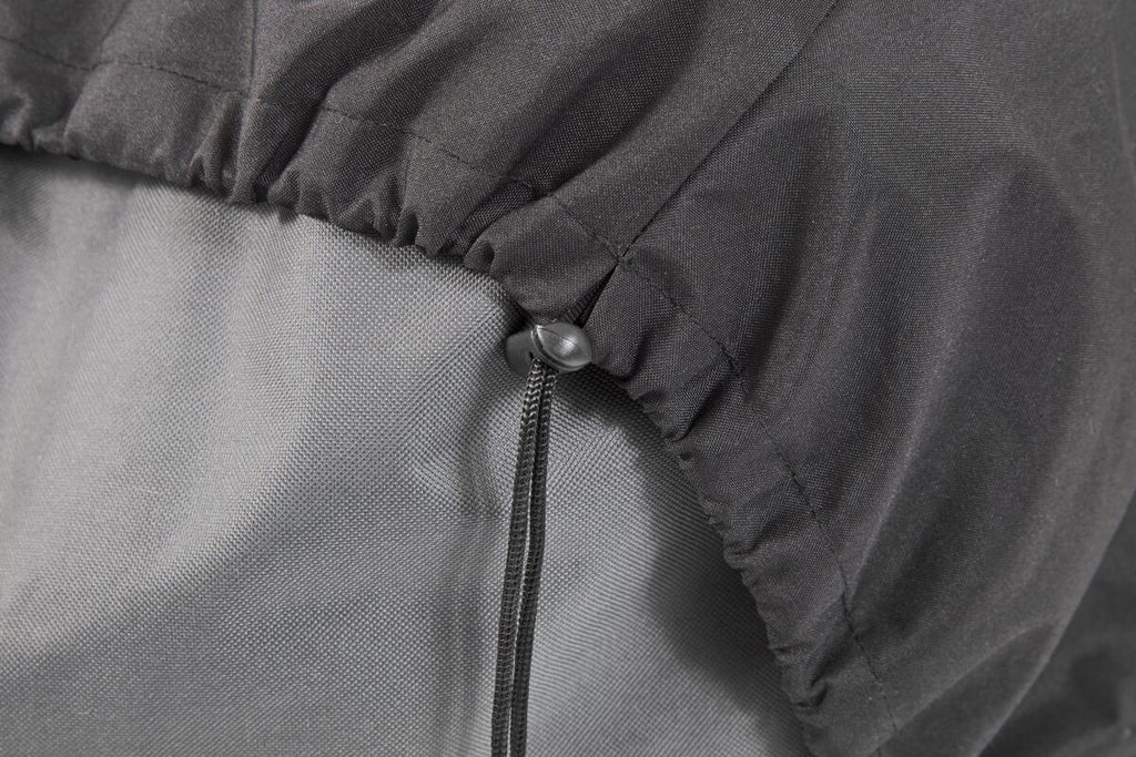 Beskyttelsestrekk for sittesekk Roll svart polyester nærbilde