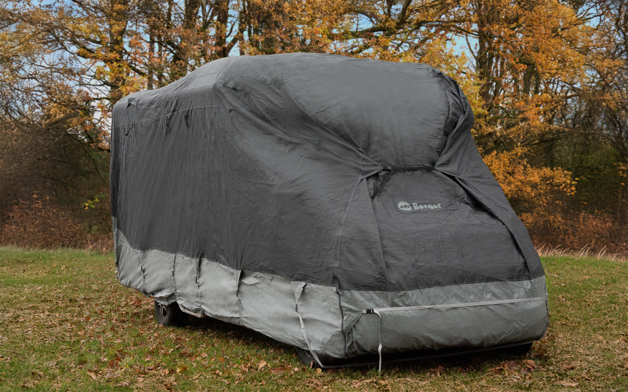 Beskyttelsestrekk StrongProtect Plus for bobil og van 500-550 cm forfra