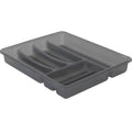 Bestikkboks 6 rom 39x32x6 cm antrasitt - Rotho sett forfra