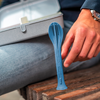 Bestikksett KLIKK Pocket 3-delers kompakt 17 cm - Koziol detalj av knapp