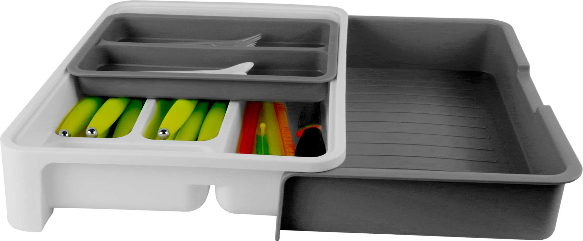 Bestikkskuff justerbar 31,5x23,5x6,5 cm plast - Gimex for organisering av bestikk