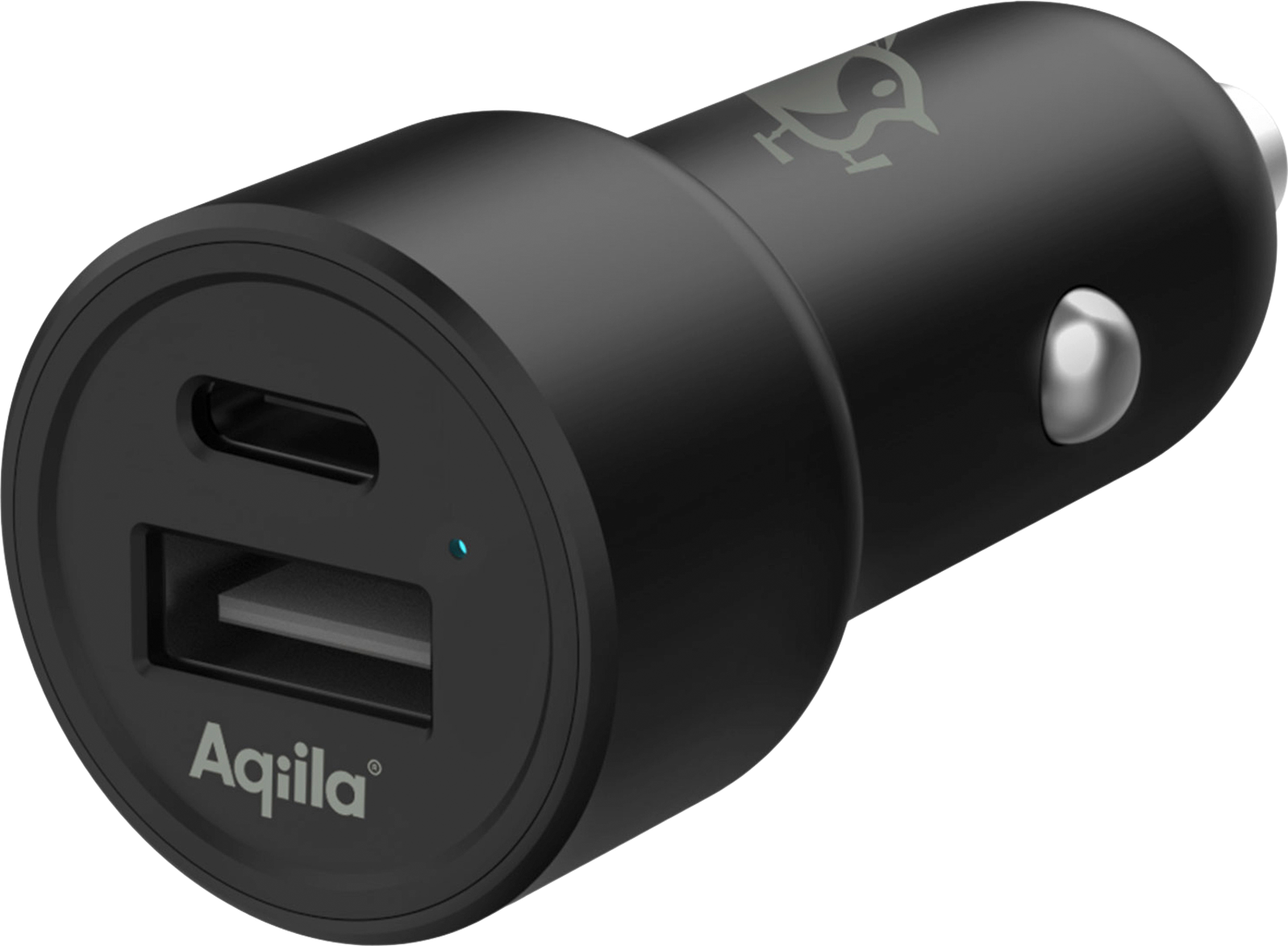 Forfra av Billader 32W med USB-C og USB-A hurtiglading - Aqiila Chargebird CC2