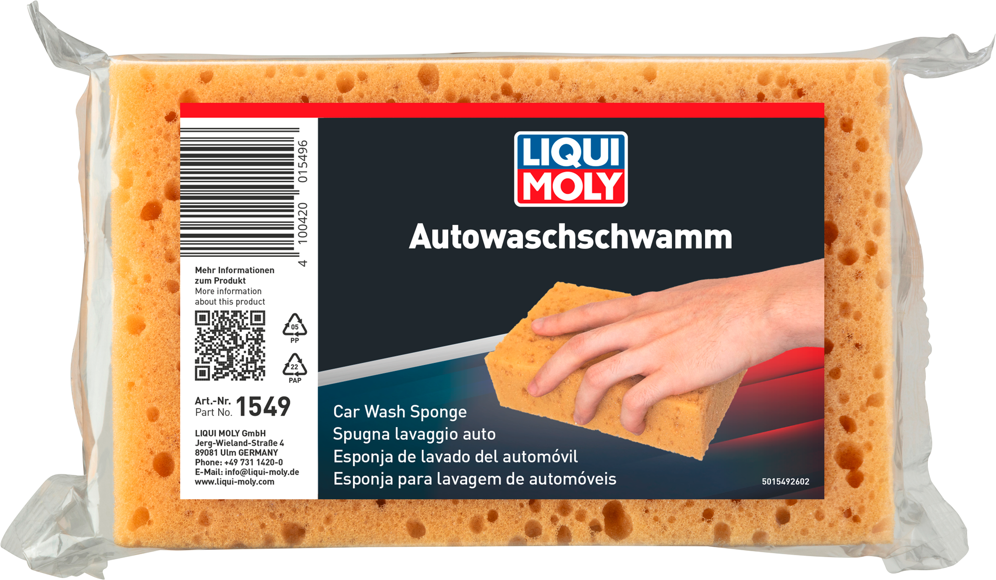 Bilsvamp lakkskånende 16 x 10 x 4,8 cm Liqui Moly for skånsom bilvask