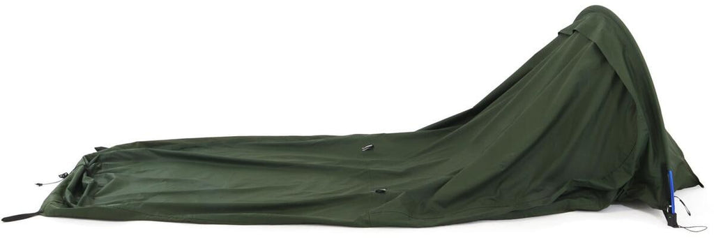 Bivakktelt 1-person, 900g, 220x95cm, oliv - Origin Outdoors montert i skog