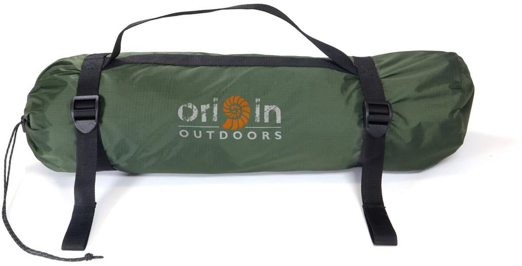 Nærbilde av myggnettet på Bivakktelt 1-person, 900g, 220x95cm, oliv - Origin Outdoors