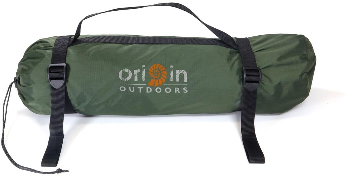 Nærbilde av myggnettet på Bivakktelt 1-person, 900g, 220x95cm, oliv - Origin Outdoors