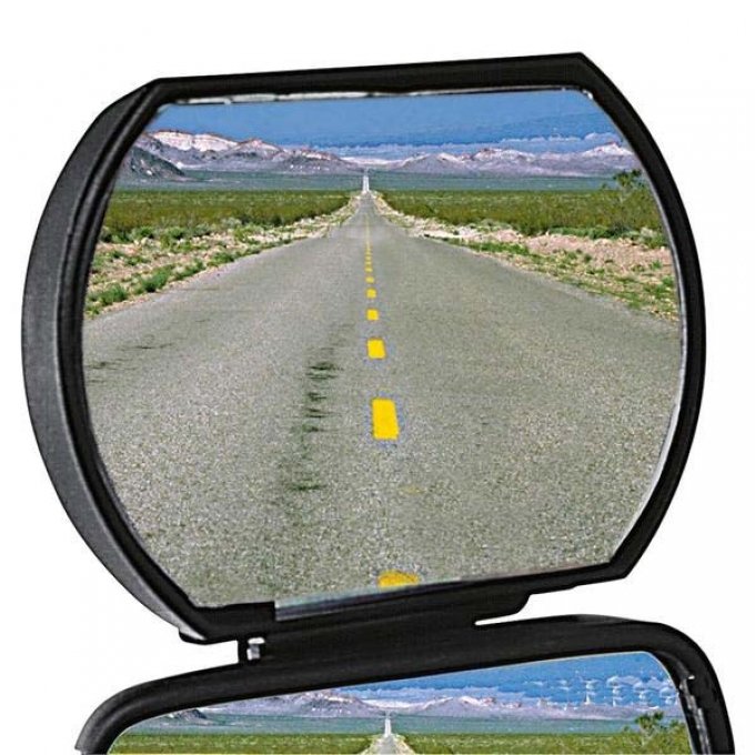 Blindsonespeil 13 x 9,5 cm for bobil og personbil - Haba montert på bilspeil