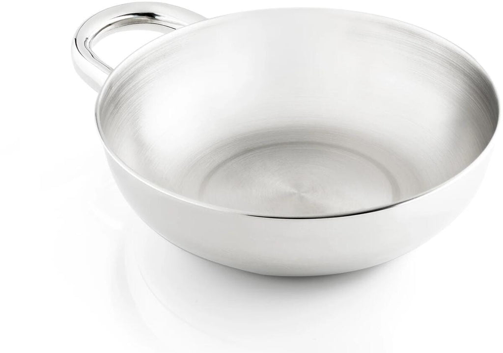 Bolle med håndtak Glacier rustfritt stål Ø18,5 cm forfra