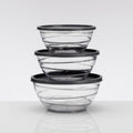 Bollesett 3-delt i plast, grå, 1000-1900 ml - Flamefield front