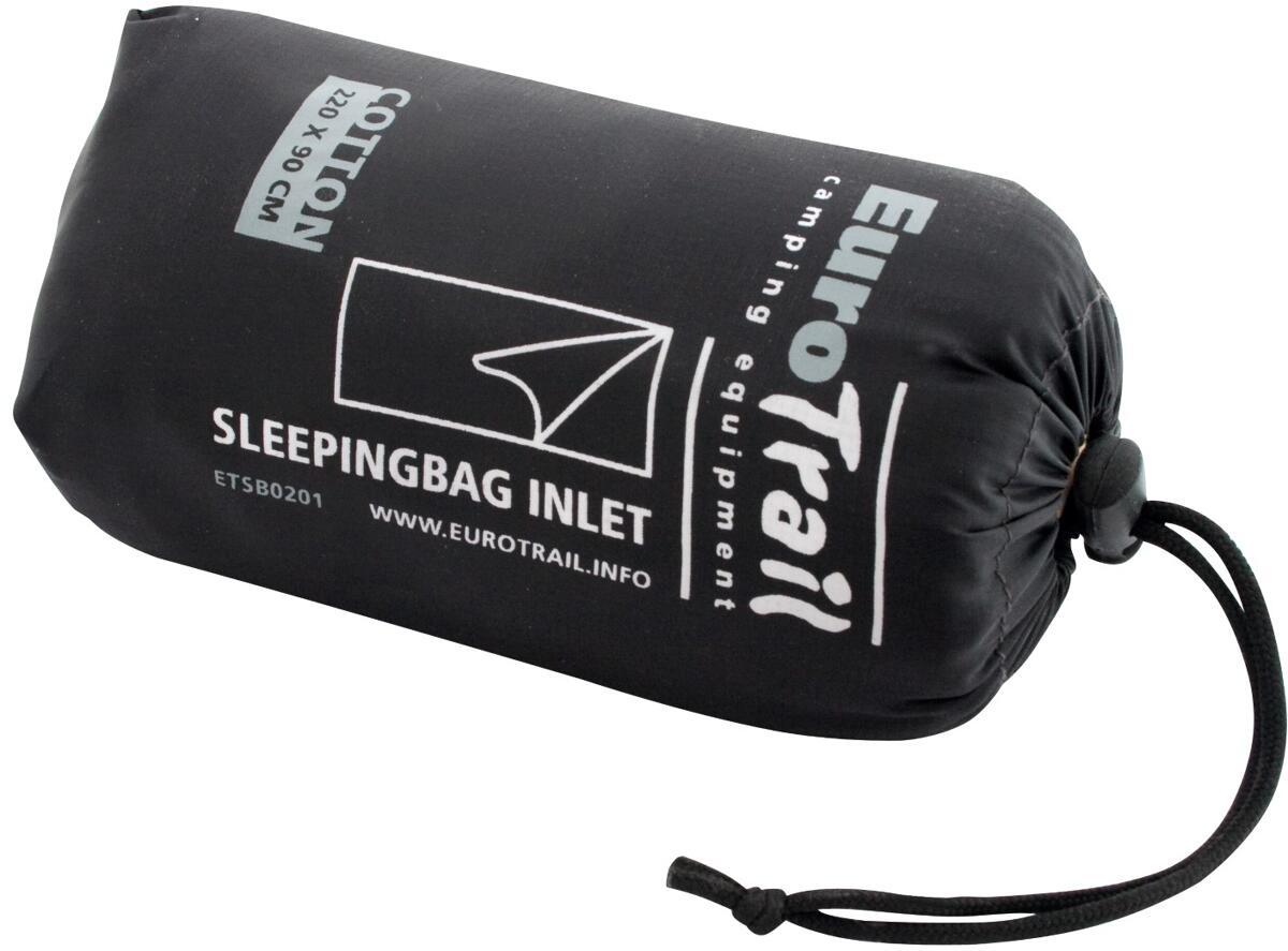 Nærbilde av materiale på Bomullslakenpose for rektangulær sovepose 220x90 cm, beige - Eurotrail