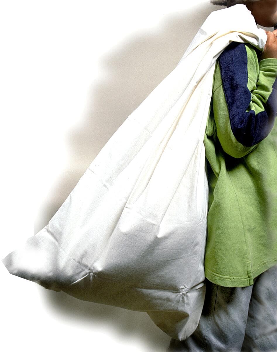 Nærbilde av snorlukking på Bomullspose for soveposer og klesvask 56x91,5 cm - Coghlans