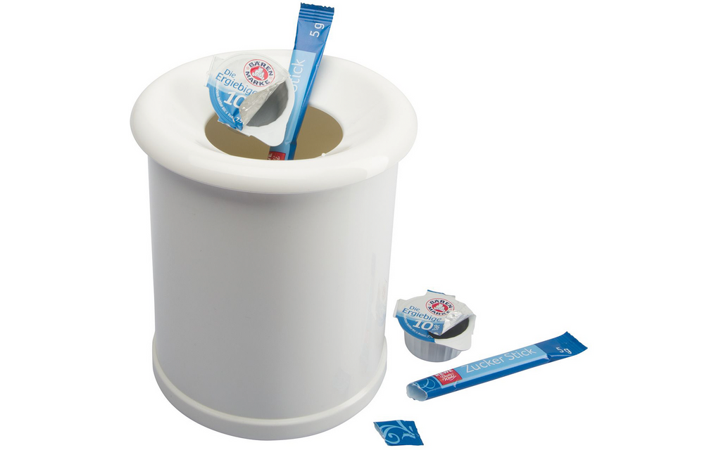 Bordavfallsbeholder 1 liter i porselensoptikk - Westmark bakside