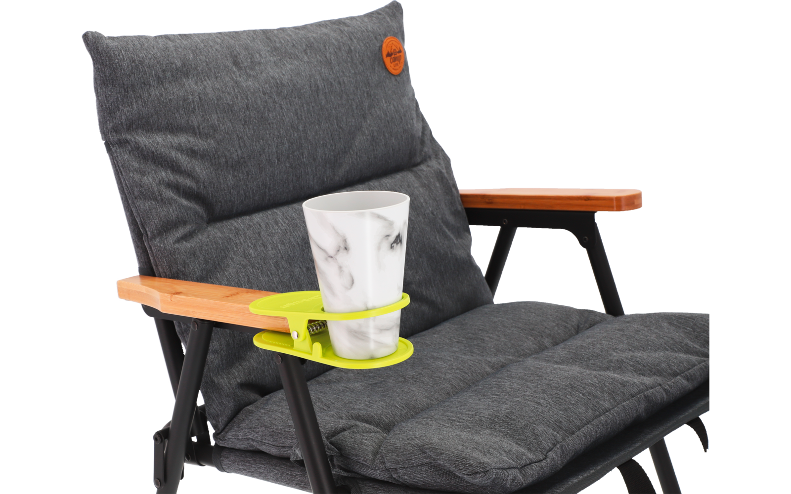Bordklips drikkeholder lemon ABS Ø7 cm sideprofil